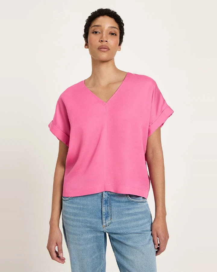 Lanius Damen vegan Bluse Rosa