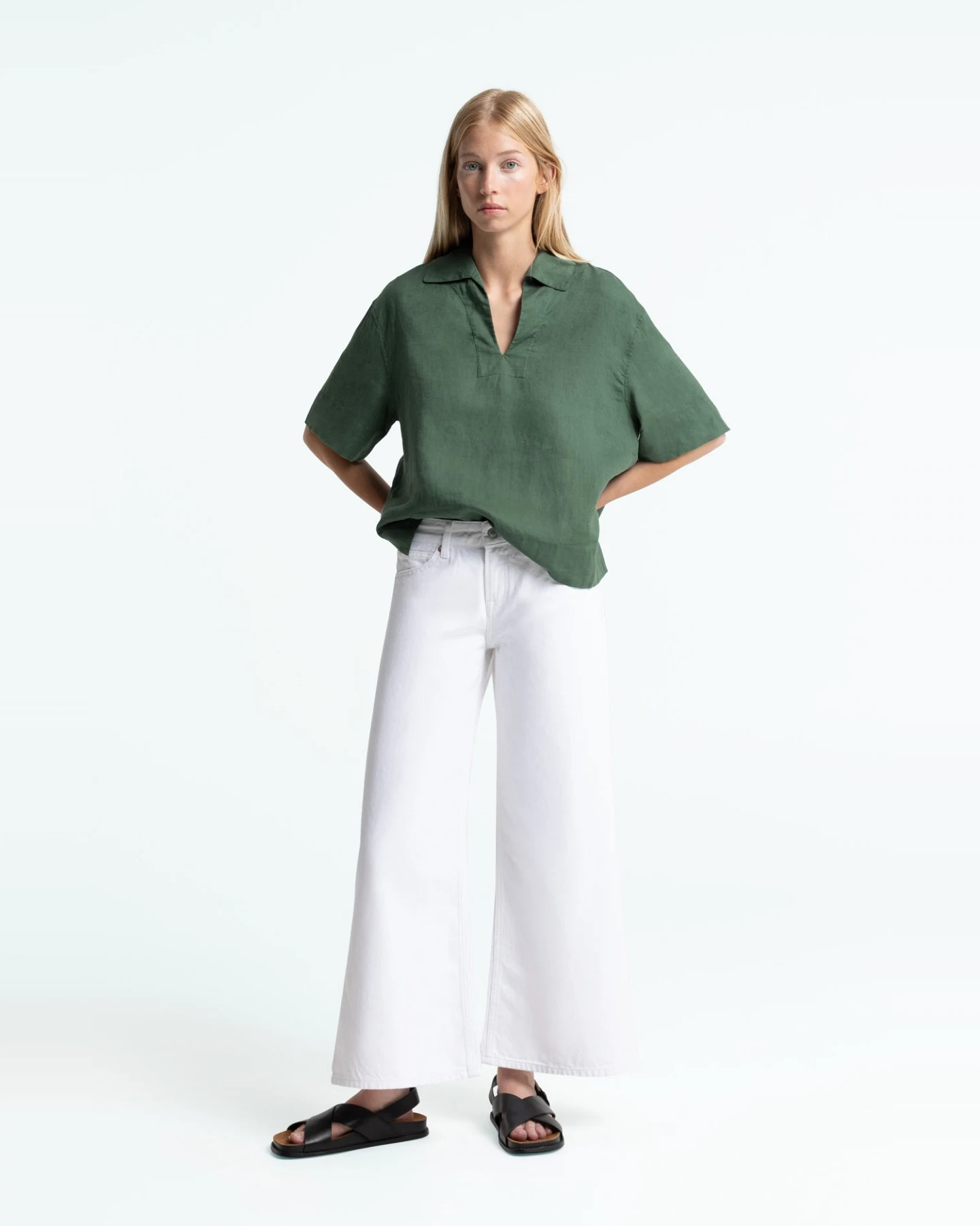 Kings of Indigo Damen vegan Jeans Tanja Diop Optisch Weiß – Ansicht 2