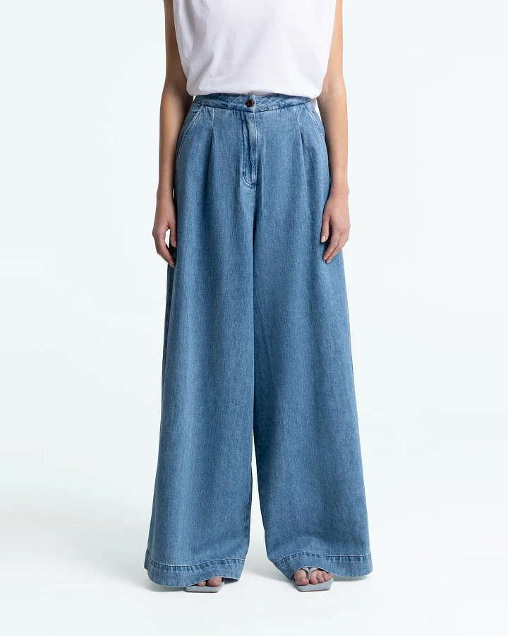 Kings of Indigo Damen vegan Jeans Elsa Hopcete Electric Clean Blau