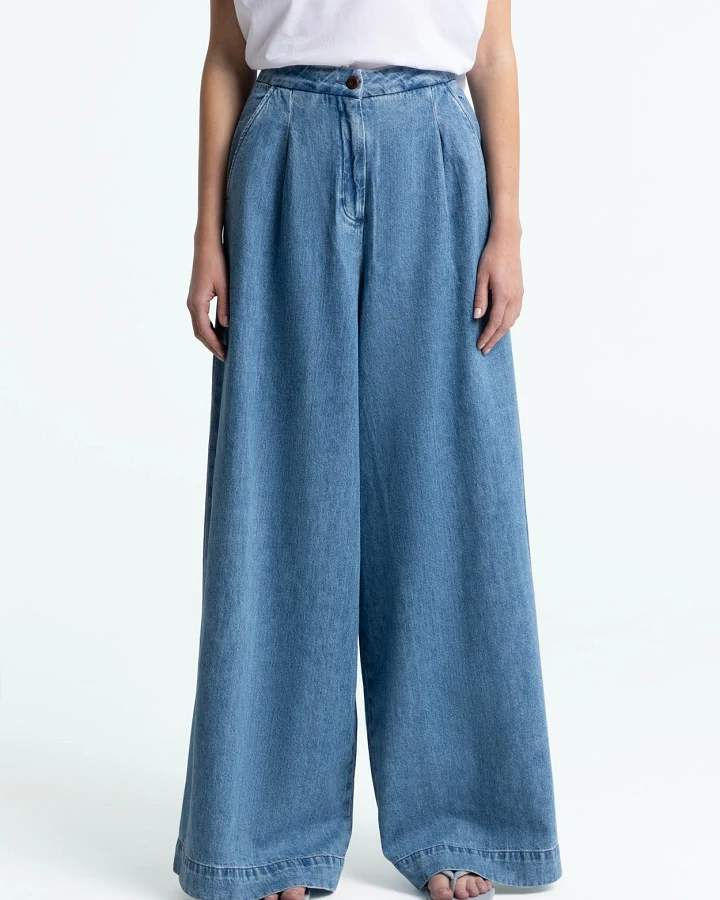 Kings of Indigo Damen vegan Jeans Elsa Hopcete Electric Clean Blau