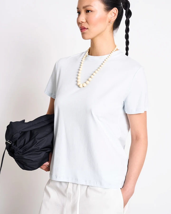 JAN 'N JUNE Damen vegan T-Shirt Junge Eisblau