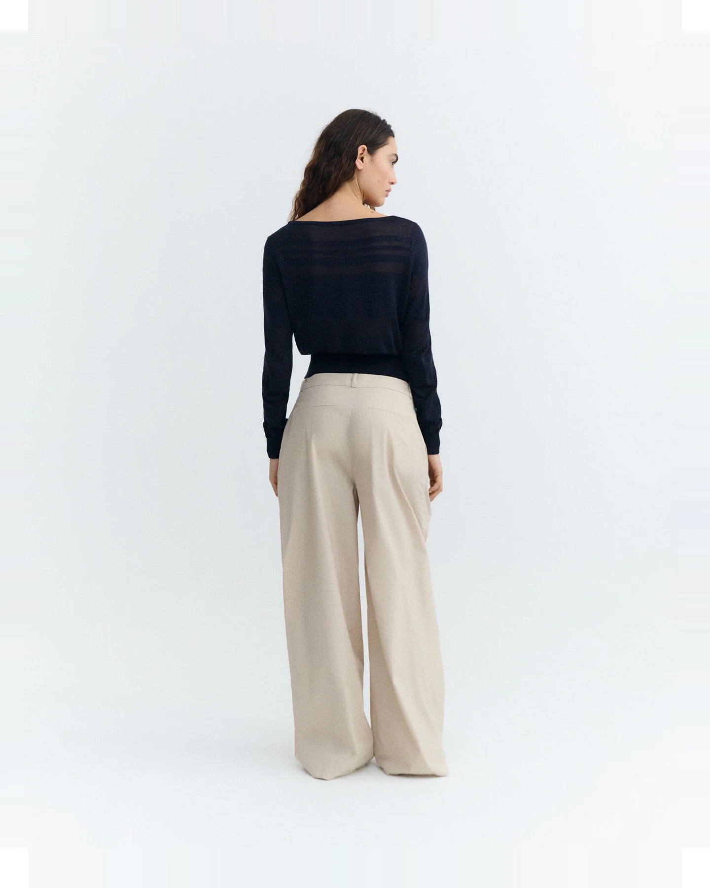 Thinking MU Damen vegan Hose Weites Bein Patty Beige – Ansicht 2