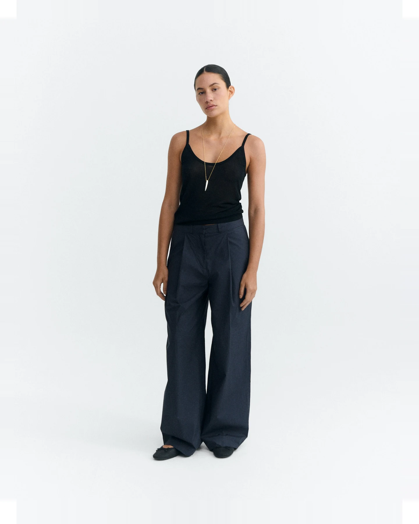 Thinking MU Damen vegan Hose Weites Bein Patty Navy – Ansicht 2