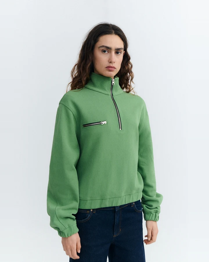 Thinking MU Damen vegan Sweatshirt Pippa Grün