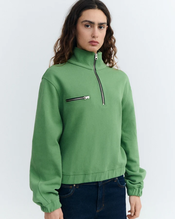 Thinking MU Damen vegan Sweatshirt Pippa Grün