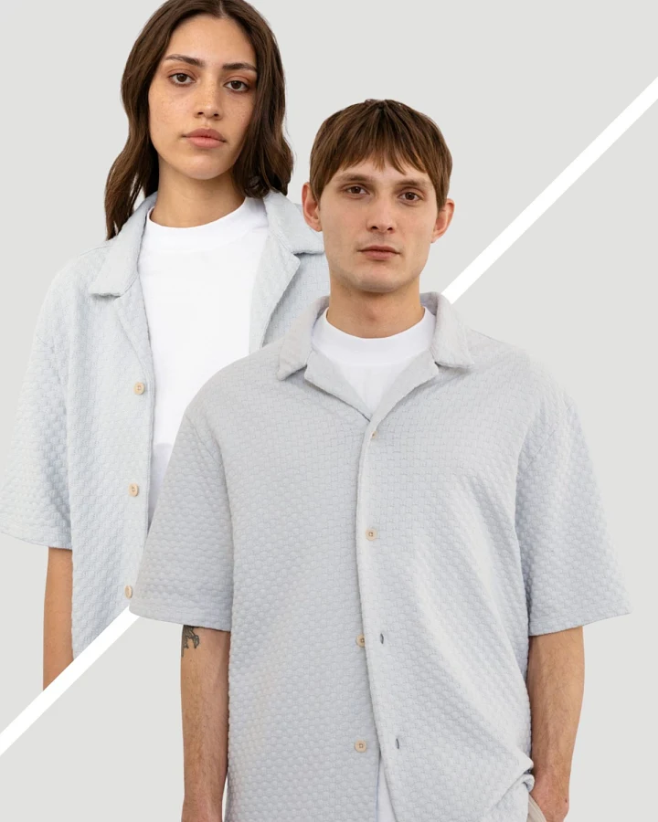 Hemd Bowling Knit Grau