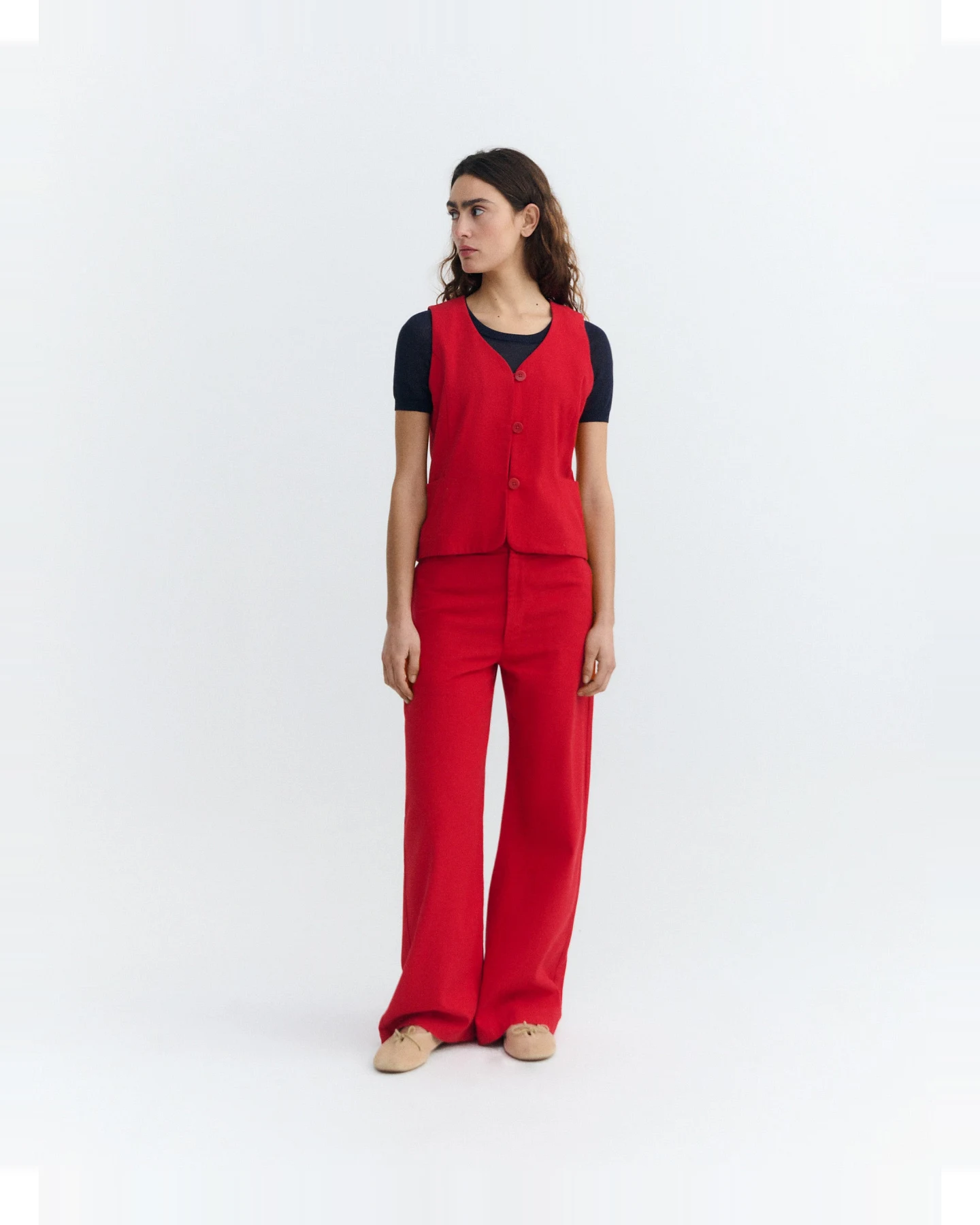 Thinking MU Damen vegan Hose Karina Rot – Ansicht 2