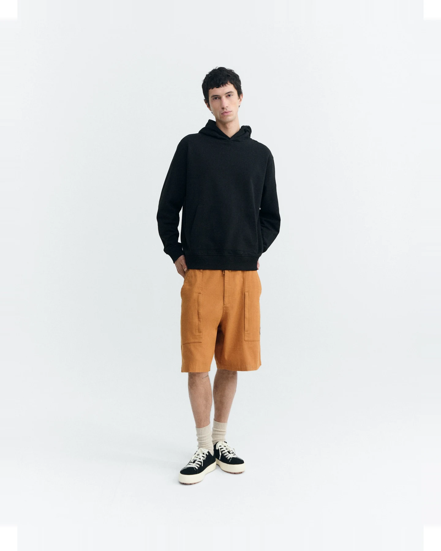 Thinking MU Herren vegan Sweatshirt Simon Sun Patch Rücken Schwarz – Ansicht 2