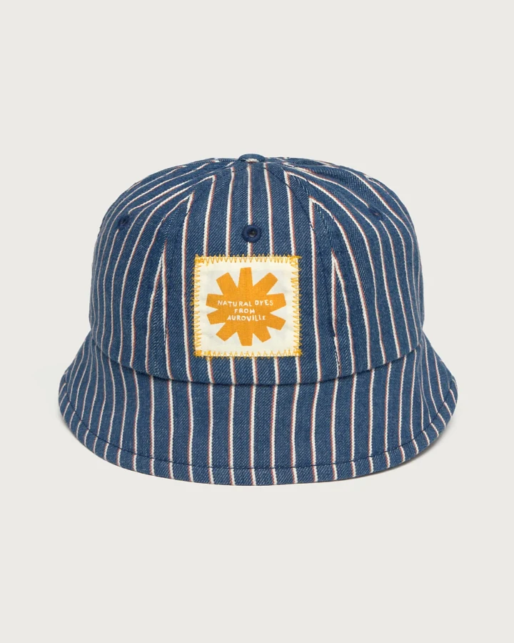 Thinking MU Damen vegan Hut Norfeu Eisenbahn Gestreift Blau