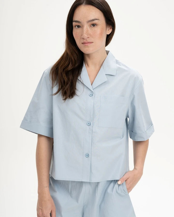 MELA Damen vegan Pyjama Set Cloudy Blue