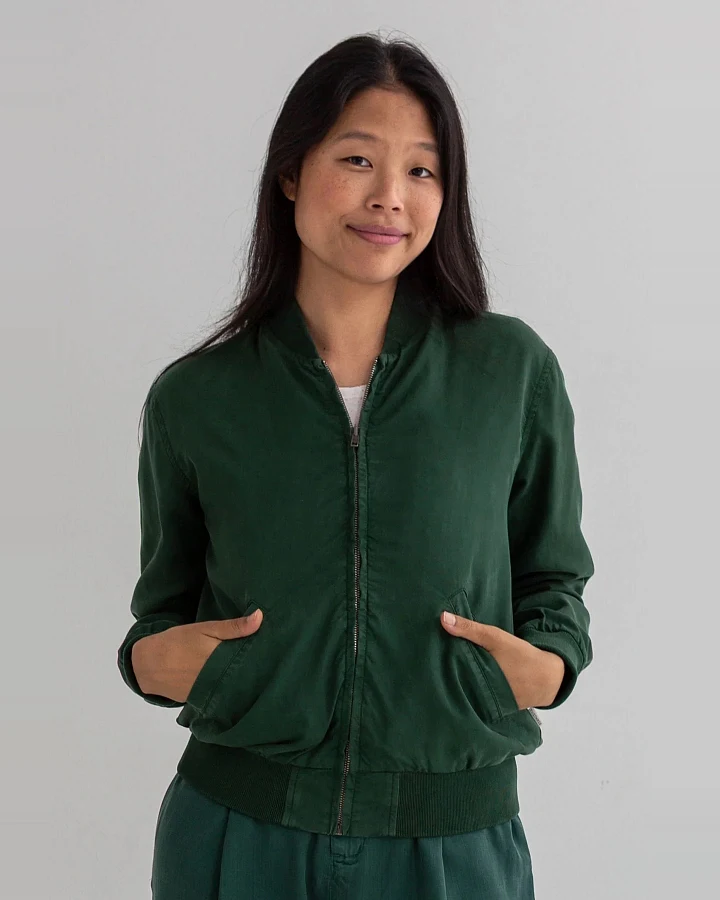 TWOTHIRDS Damen vegan Jacke Vulcano Dunkelgrün