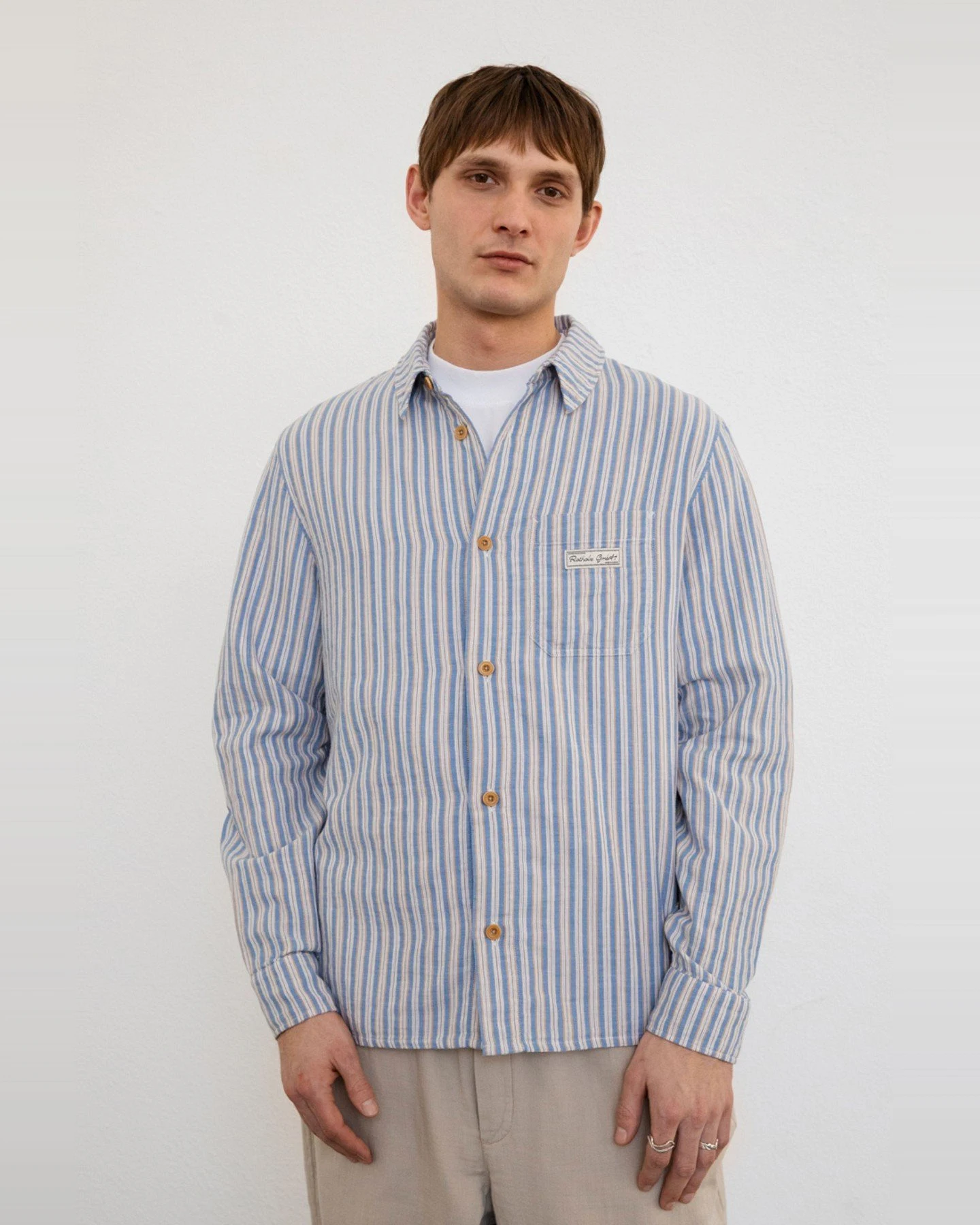 Hemd Casual Multi Striped Blau – Ansicht 6