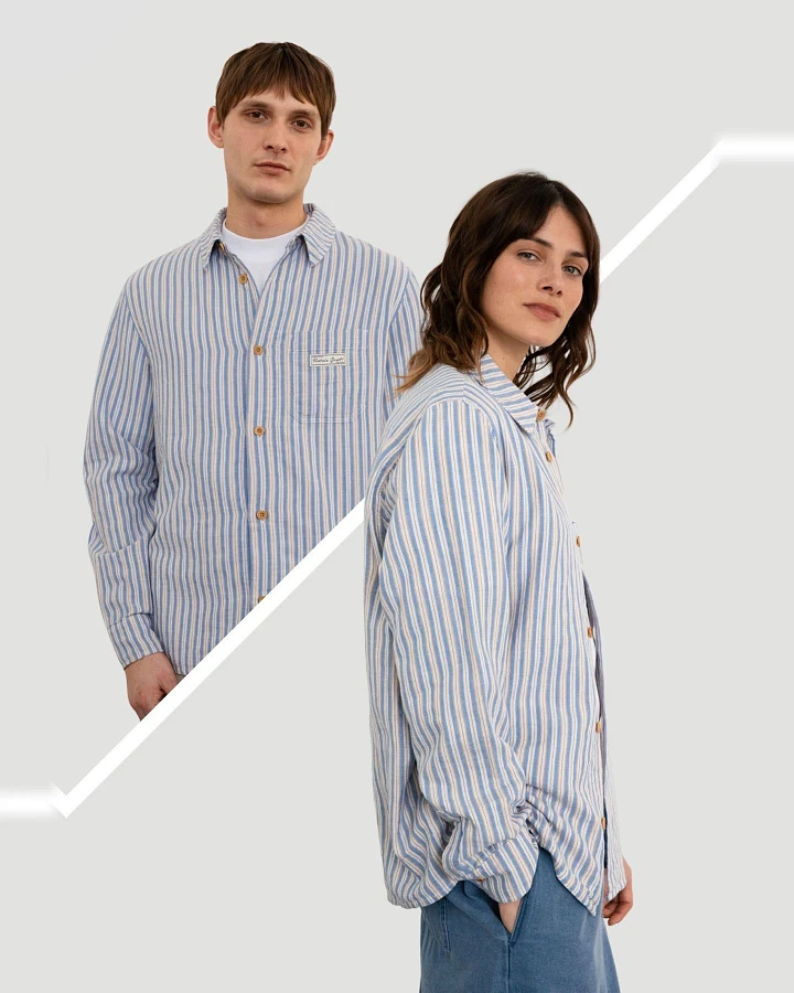 Hemd Casual Multi Striped Blau
