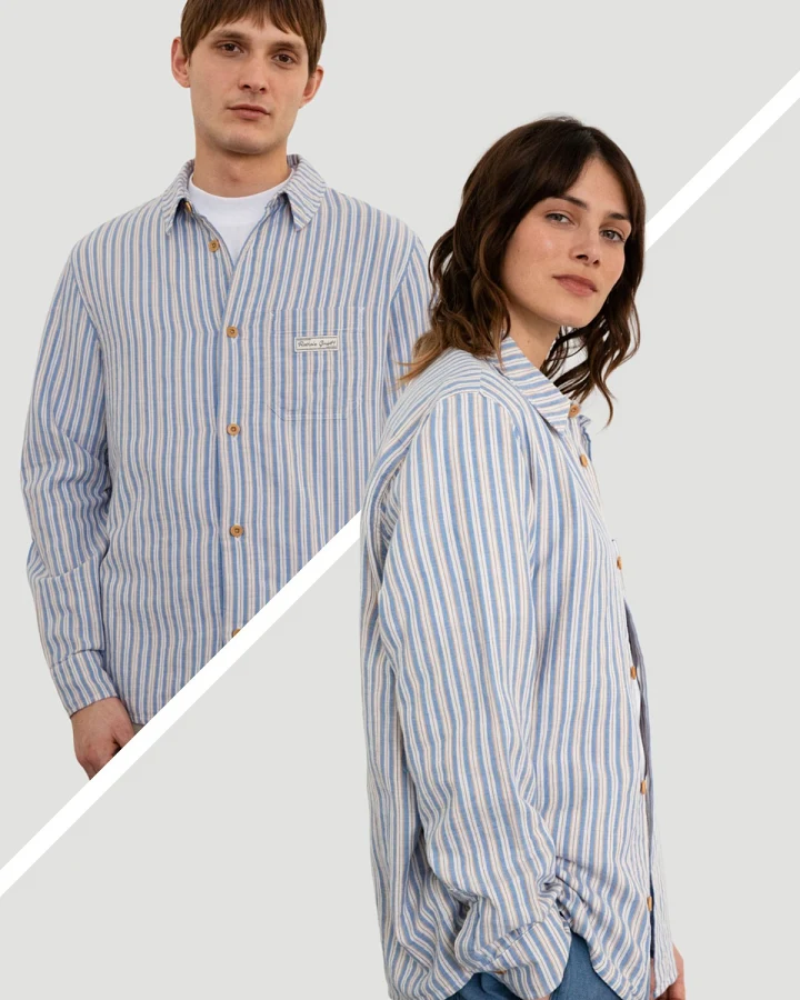 Hemd Casual Multi Striped Blau