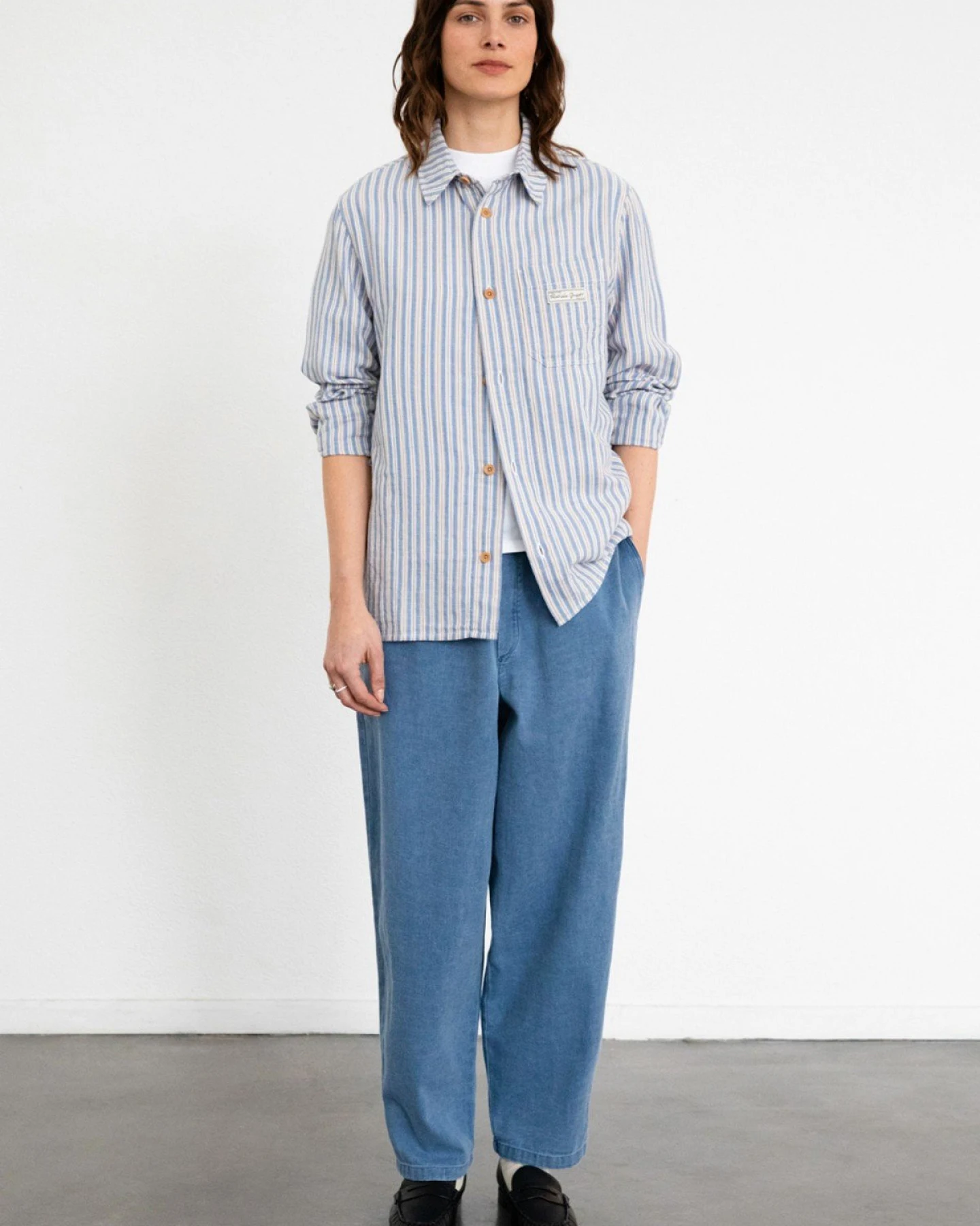 Hemd Casual Multi Striped Blau – Ansicht 2