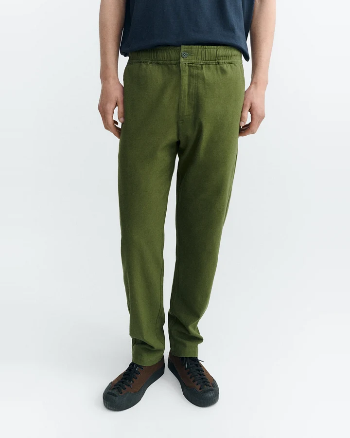 Thinking MU Herren vegan Hose Straight Travel Hellgrün