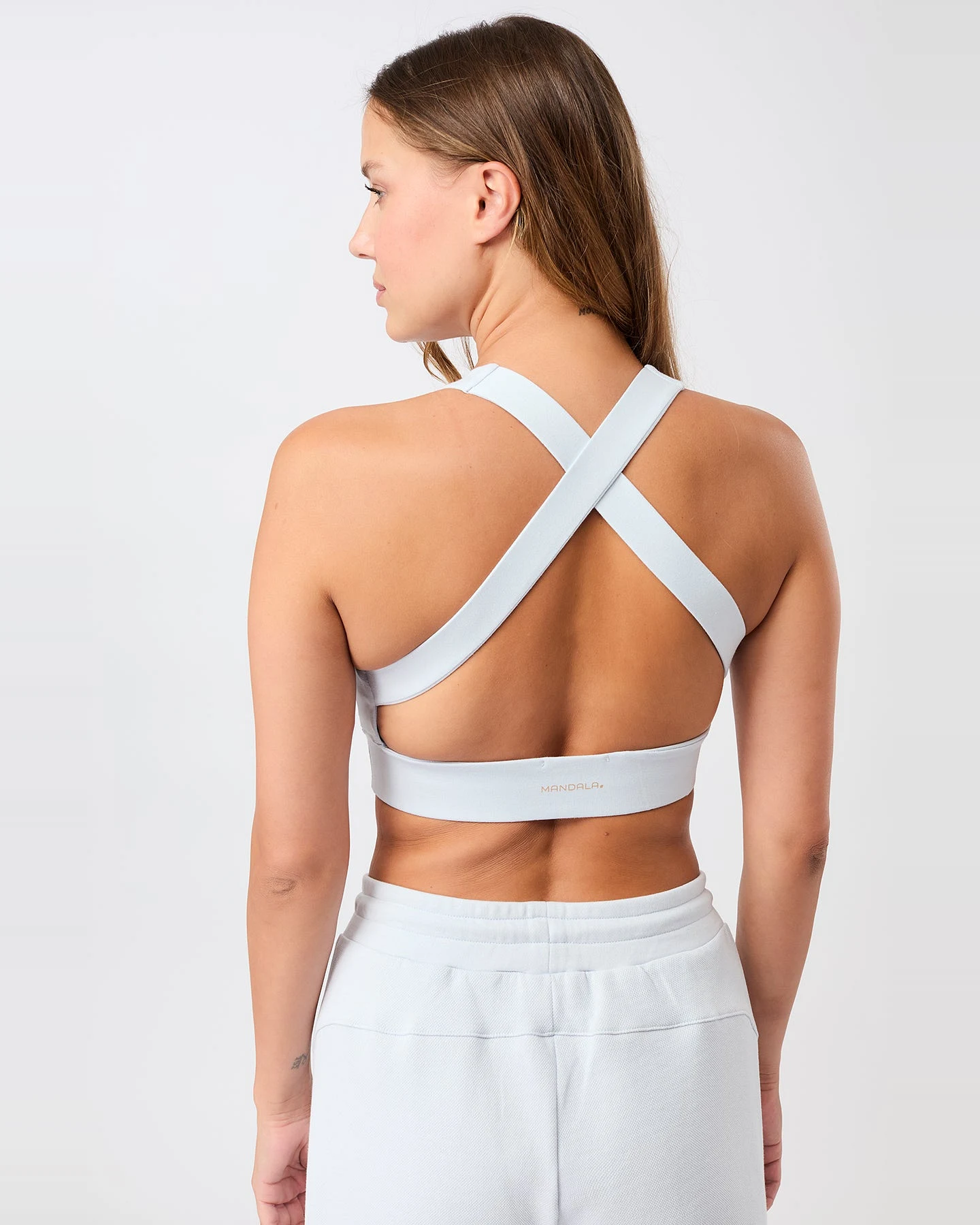 MANDALA Damen vegan Bh French Neck Baby Blue – Ansicht 2