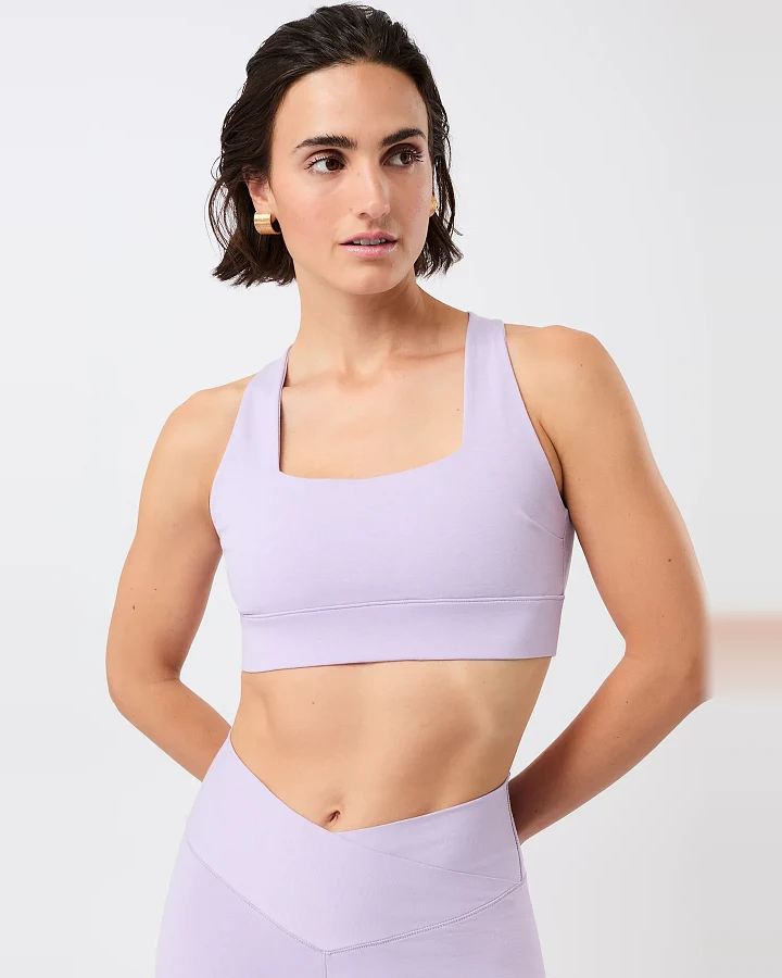 MANDALA Damen vegan Bh French Neck Violett