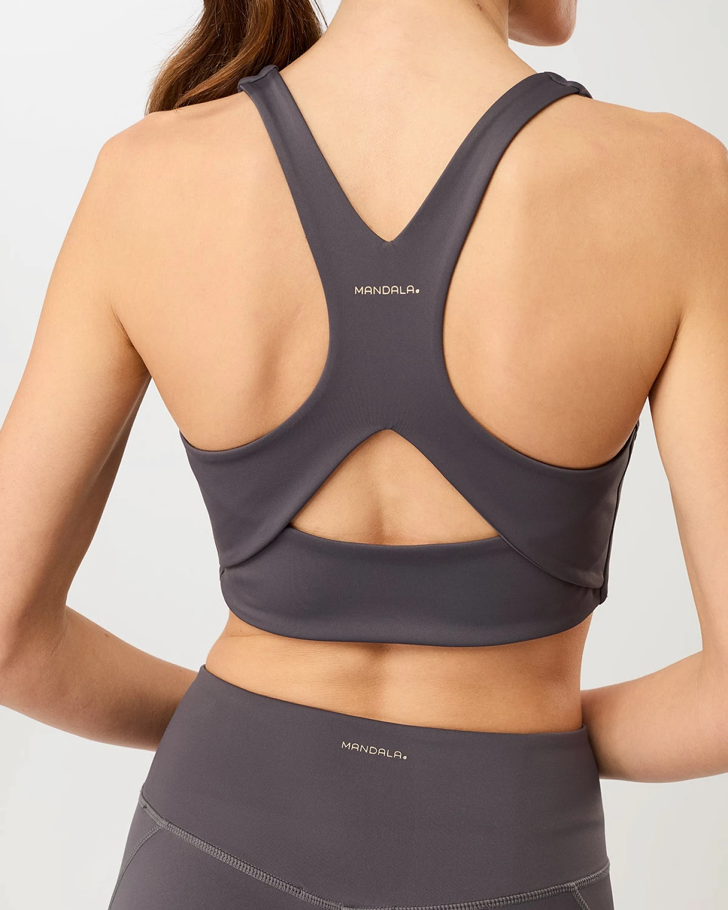 MANDALA Damen vegan Sport-Bh Onyx – Ansicht 2