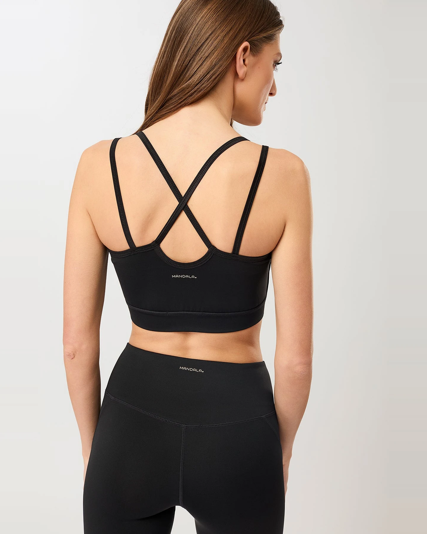 MANDALA Damen vegan Sport-Bh Studio Schwarz – Ansicht 2