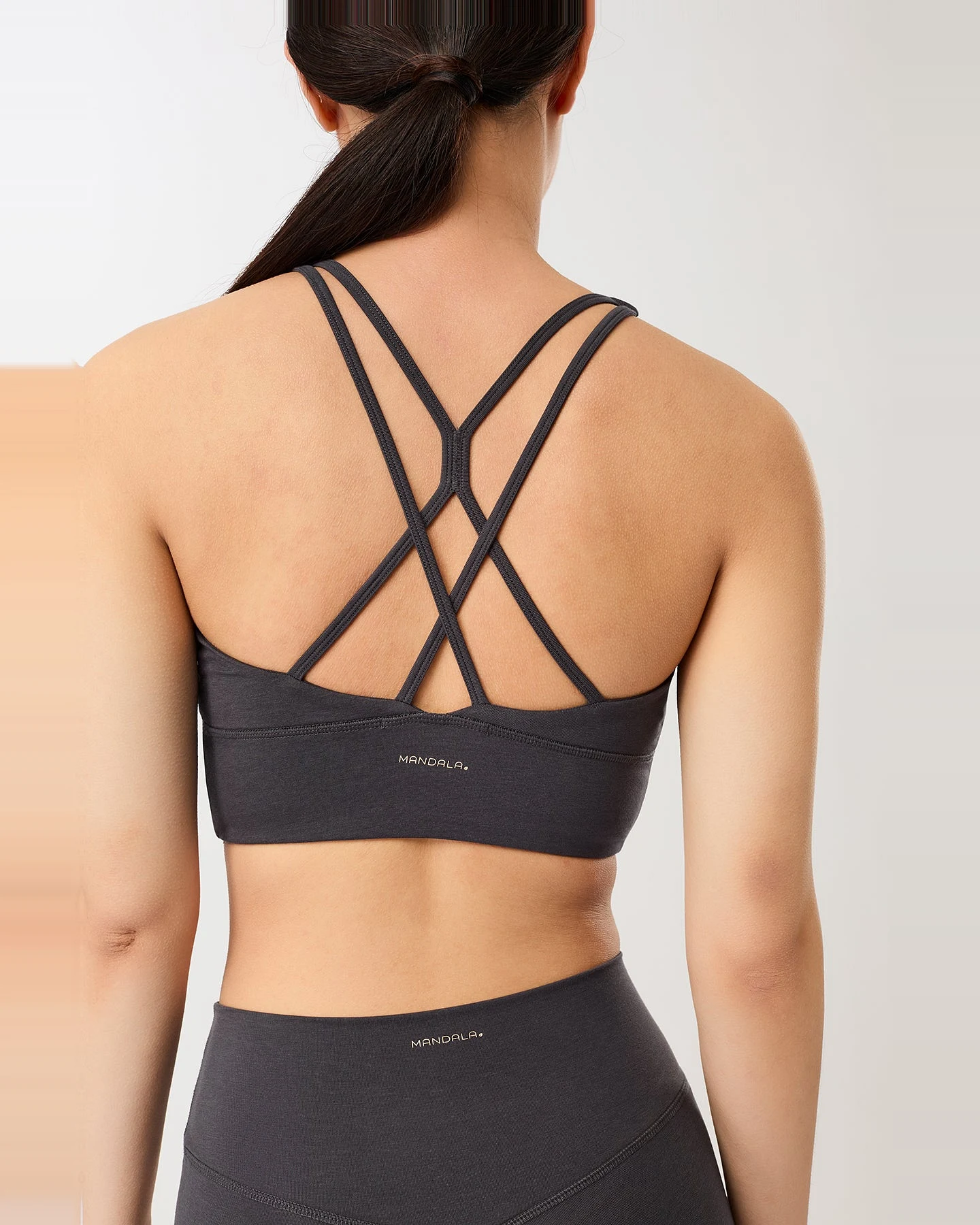 MANDALA Damen vegan Sport-Bh New Studio Onyx – Ansicht 2