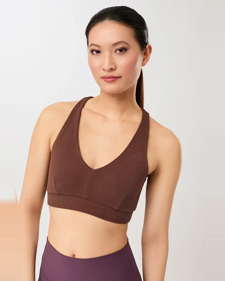 MANDALA Damen vegan Sport-Bh Rippe 2.0 Eiche