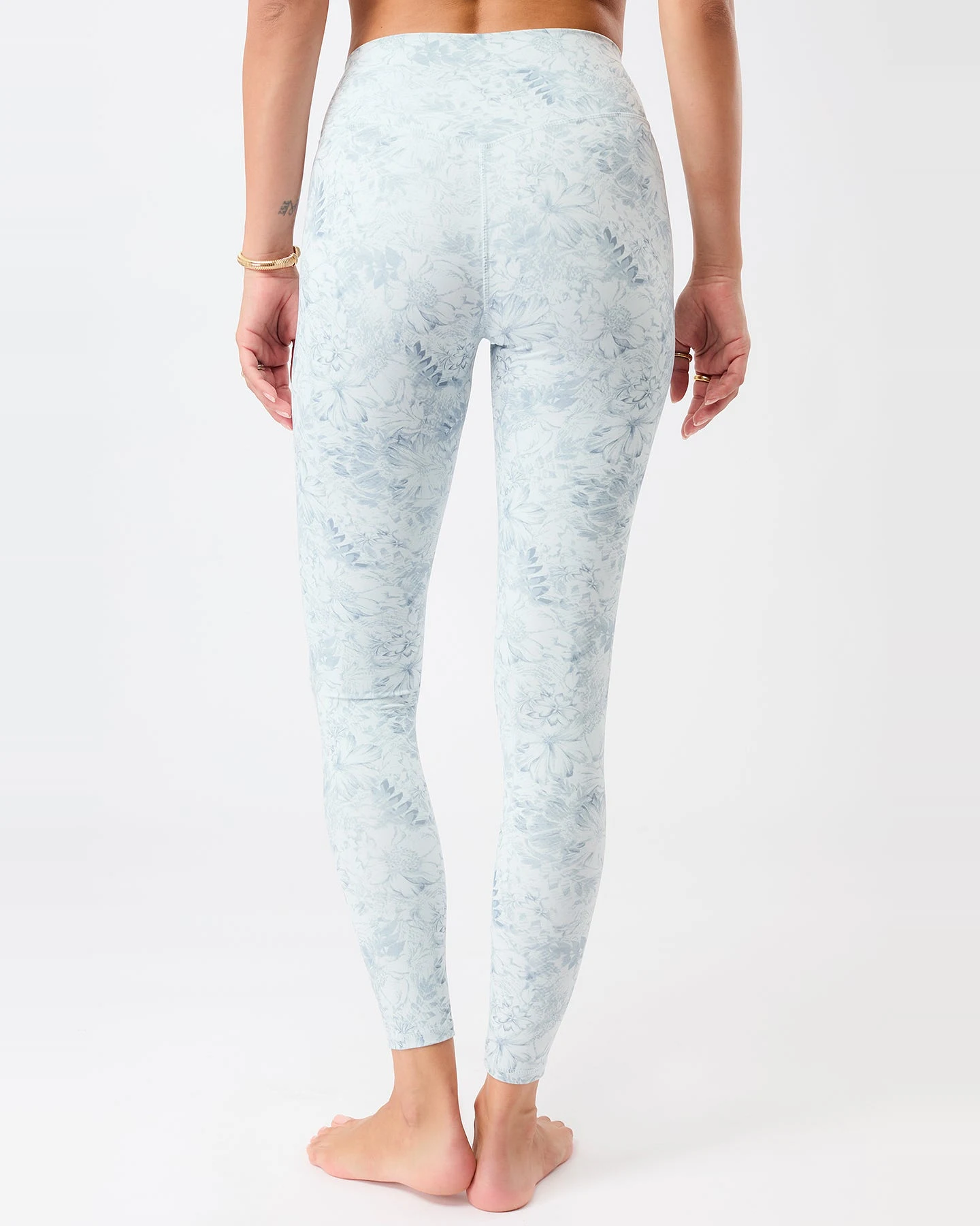 MANDALA Damen vegan Strumpfhose Monoprinted Blue Mirage – Ansicht 2