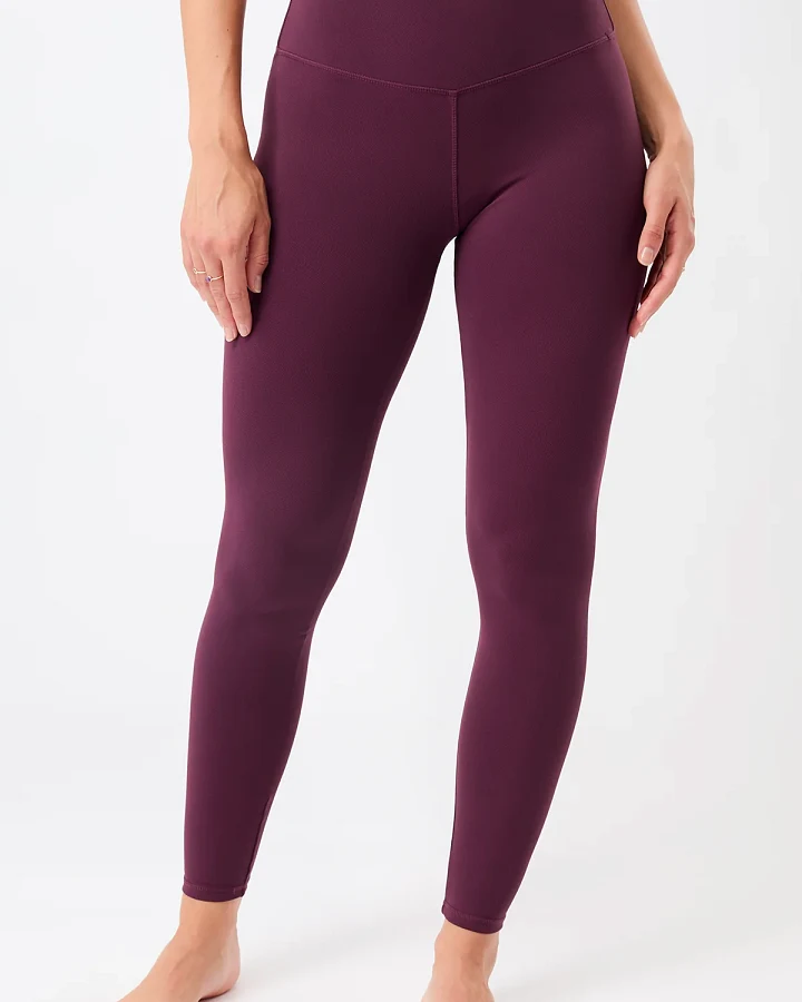 MANDALA Damen vegan Strumpfhose Monoprinted Bordeaux