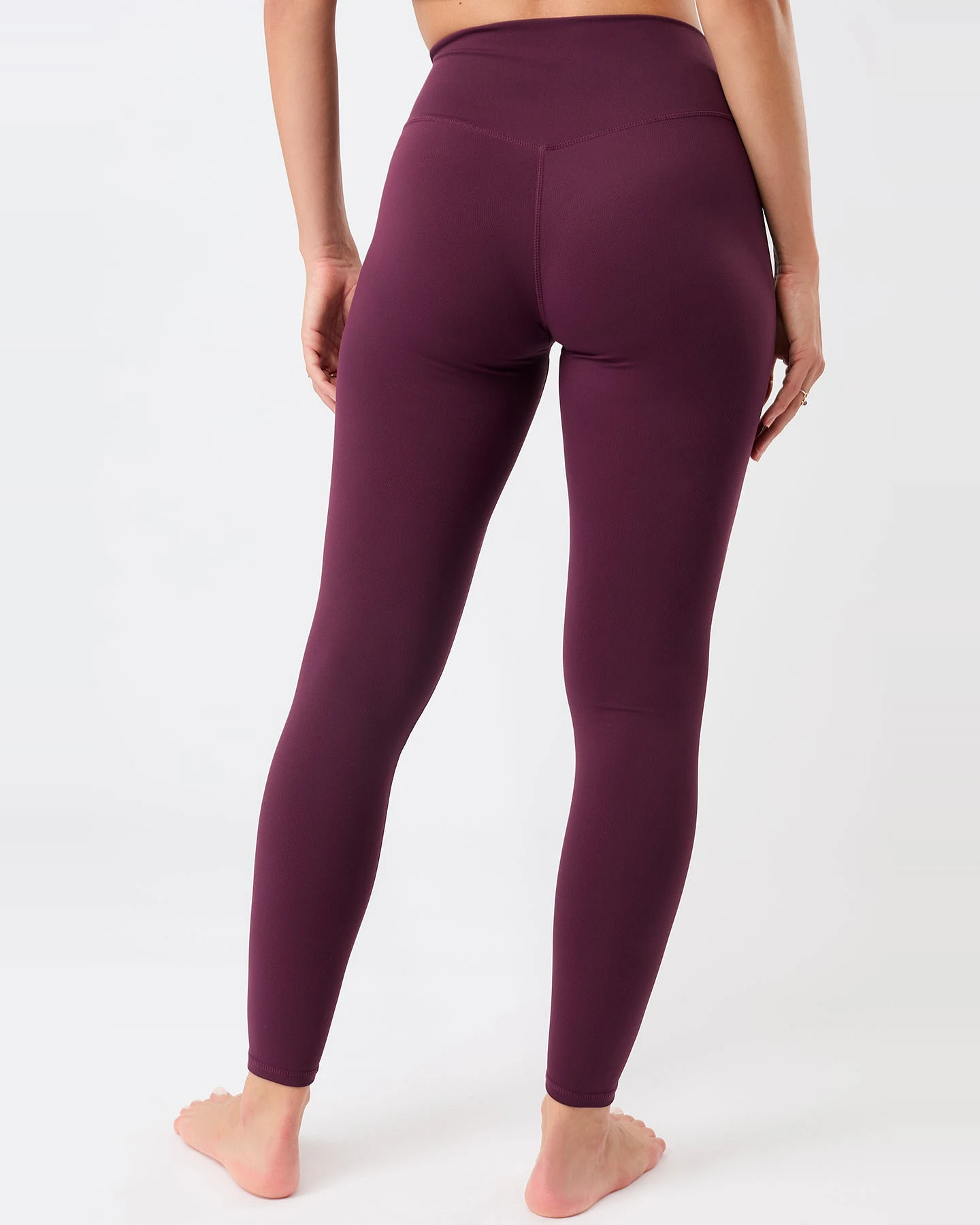 MANDALA Damen vegan Strumpfhose Monoprinted Bordeaux – Ansicht 2