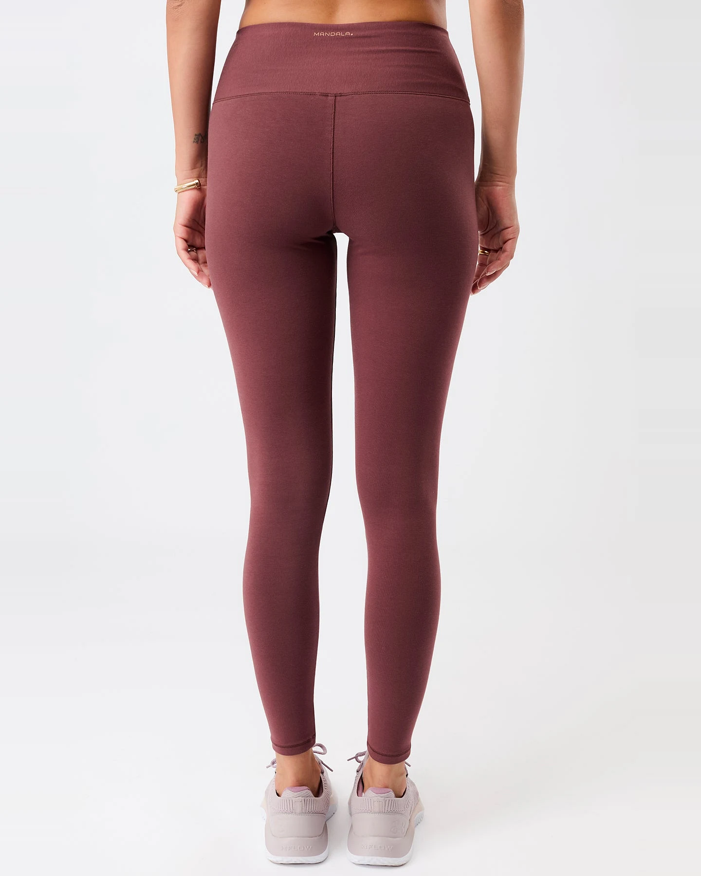 MANDALA Damen vegan Leggings Wrap Rosewood – Ansicht 2