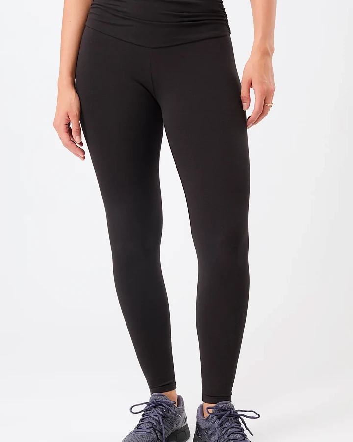MANDALA Damen vegan Leggings Pilates Strumpfhose Schwarz