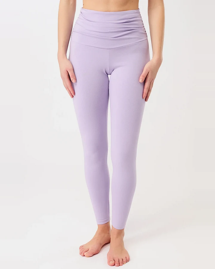 MANDALA Damen vegan Leggings Pilates Strumpfhose Violett