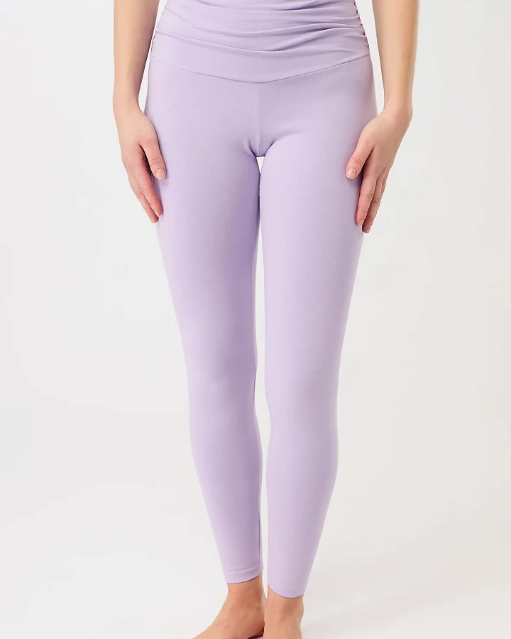 MANDALA Damen vegan Leggings Pilates Strumpfhose Violett