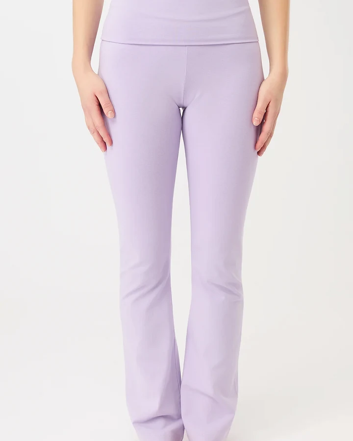 MANDALA Damen vegan Hose Classic Rolldown Violett