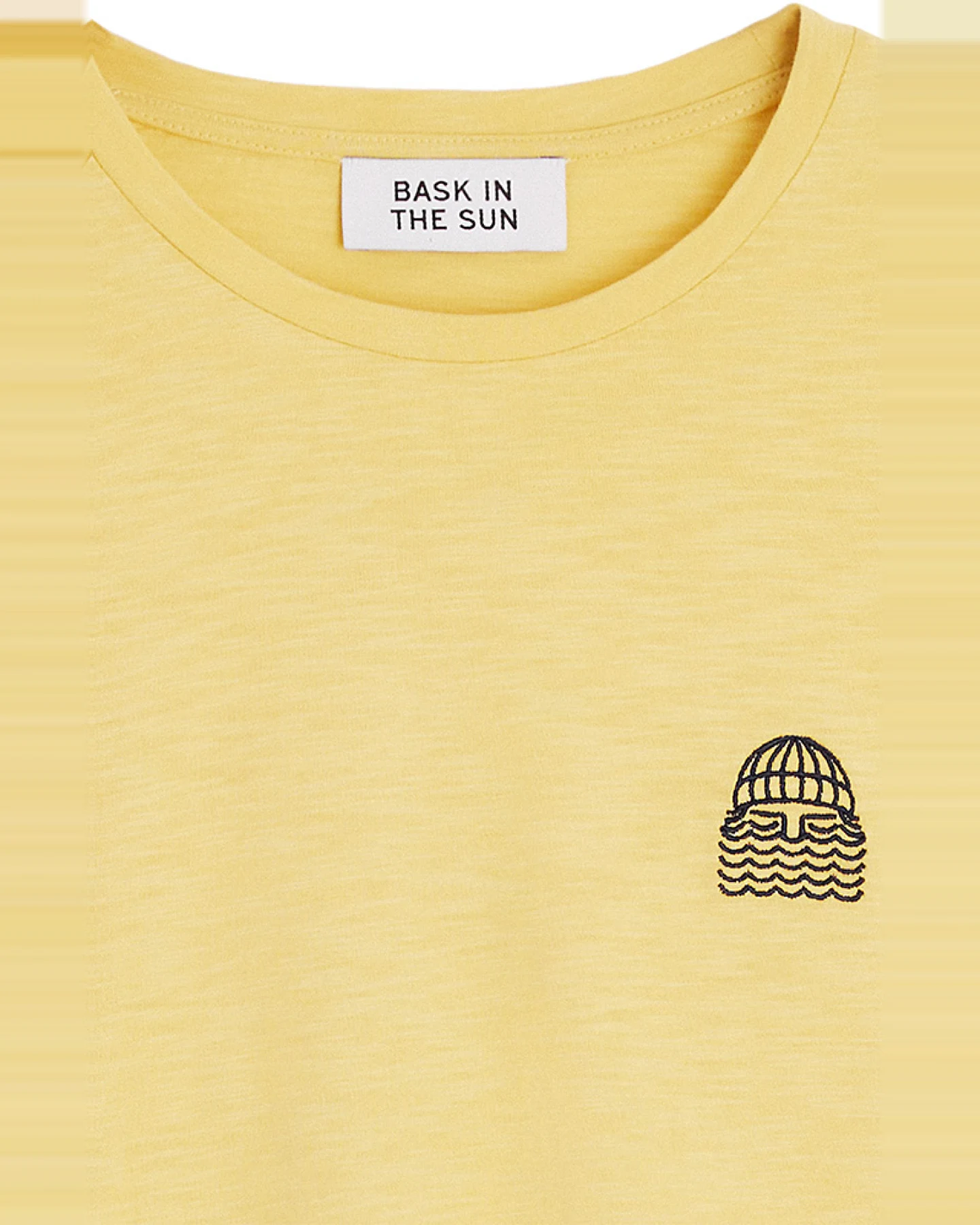 Bask in the Sun Herren vegan T-Shirt Mini To The Sea Gelb – Ansicht 2