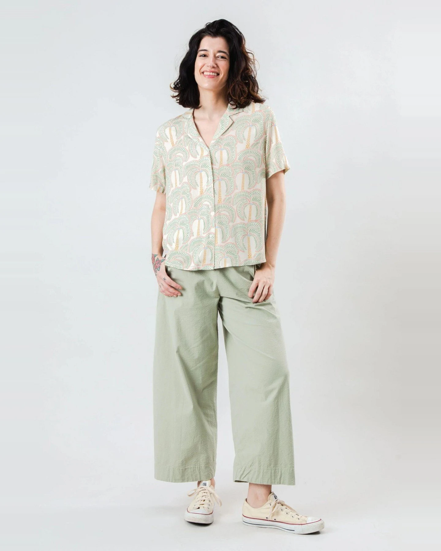 Bluse Borneo Aloha Grün – Ansicht 2