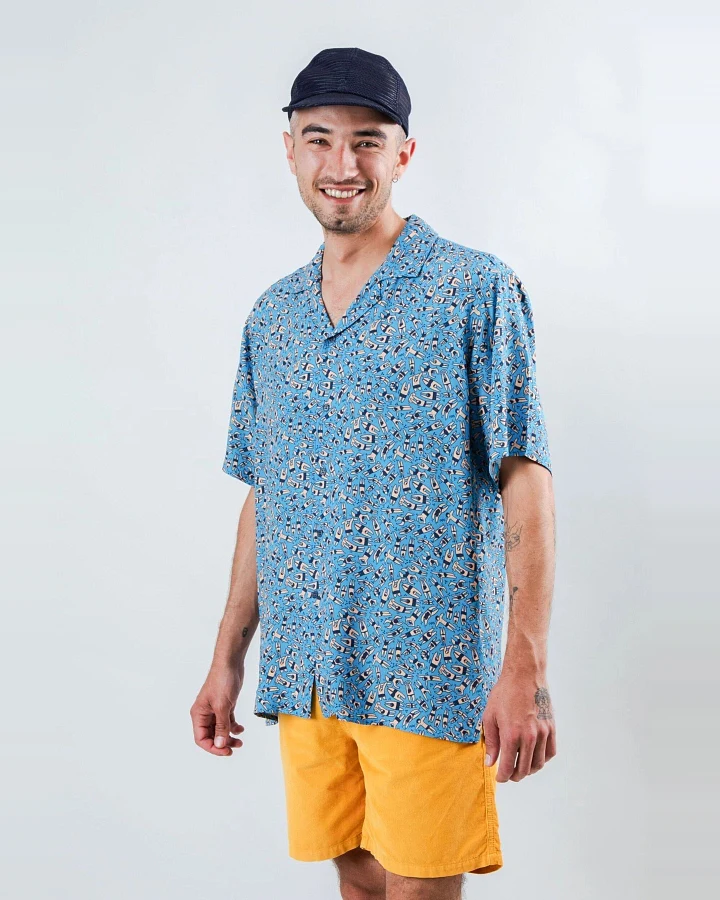 Hemd Just Swim Aloha Blau