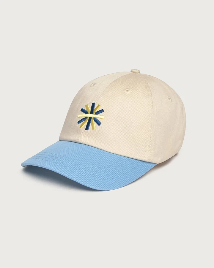 Thinking MU Herren vegan Mütze Raw Sunny Chris Creme Blau