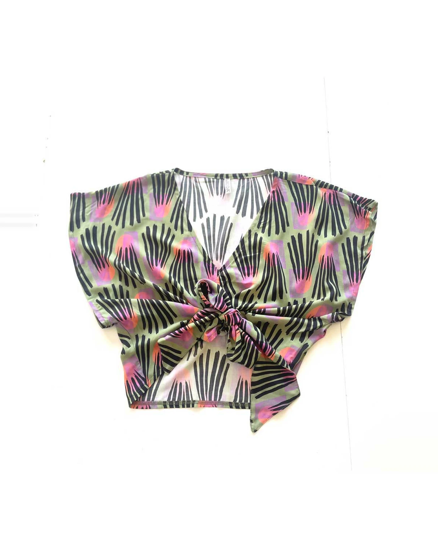 WiDDA Damen vegan Wrap Top Dash Multicolor – Ansicht 2