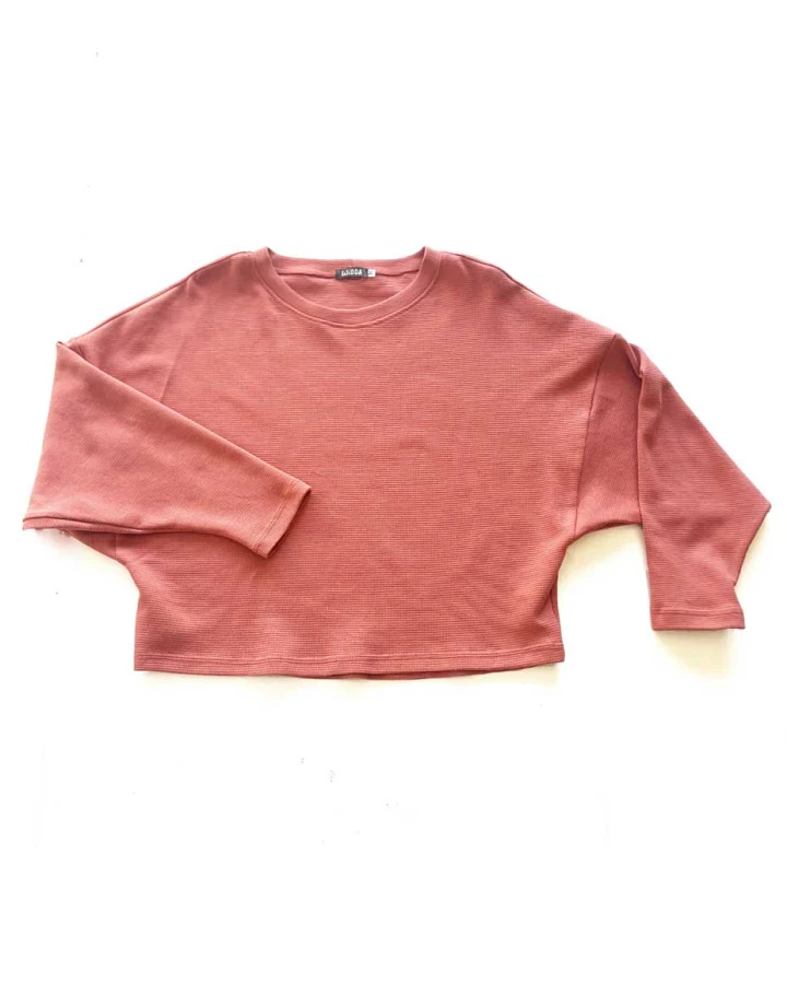 WiDDA Damen vegan Sweater Waver Apricot