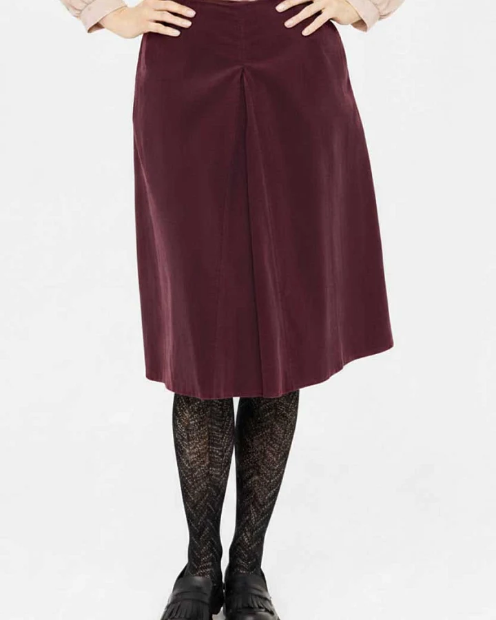WiDDA Damen vegan Skirt Pleat Berry
