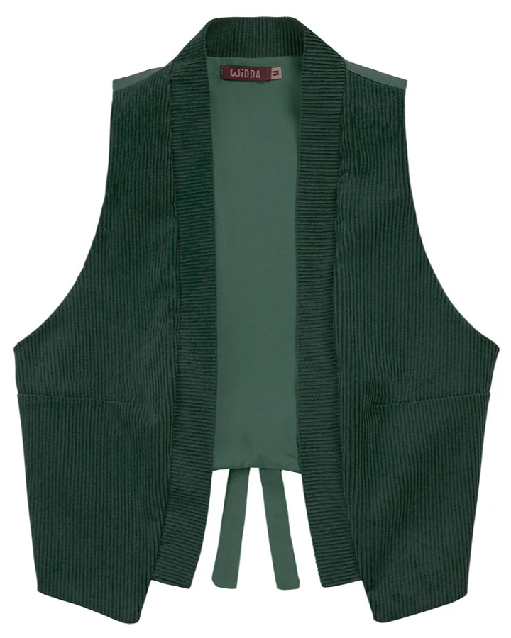 WiDDA Damen vegan Vest Spencer Deep Sea Dark Green