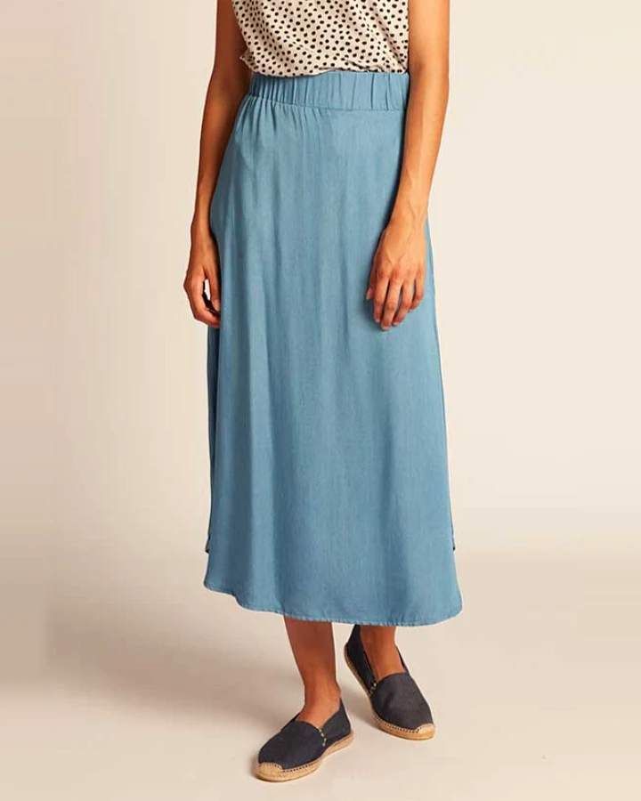 WiDDA Damen vegan Skirt Julip Light Blue