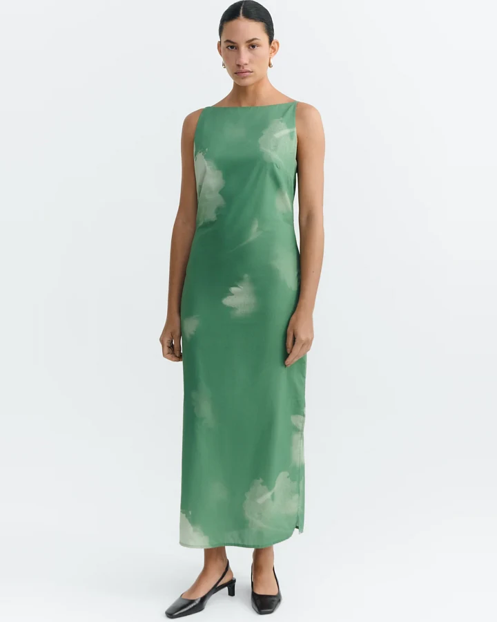 Thinking MU Damen vegan Dress Sunniva Tipia Long Green
