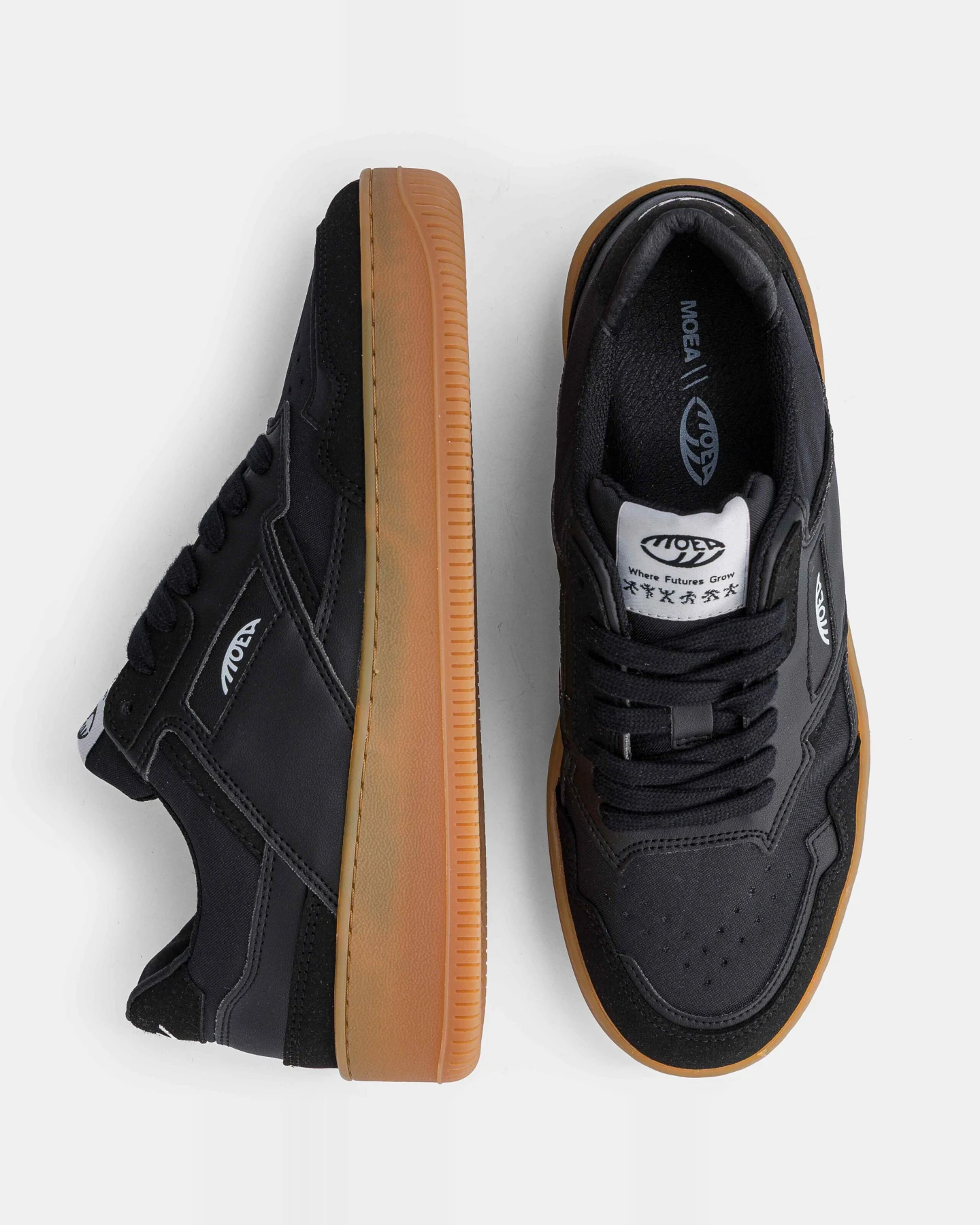 MoEa Herren vegan Sneaker Origin Black Textile Corn – Ansicht 2