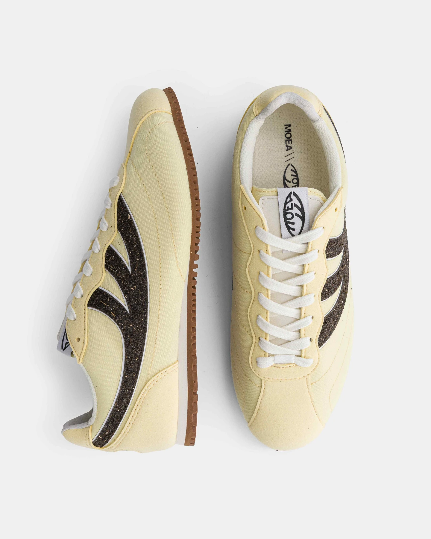 MoEa Herren vegan Sneaker Rise Yellow & Black Seaweed – Ansicht 2