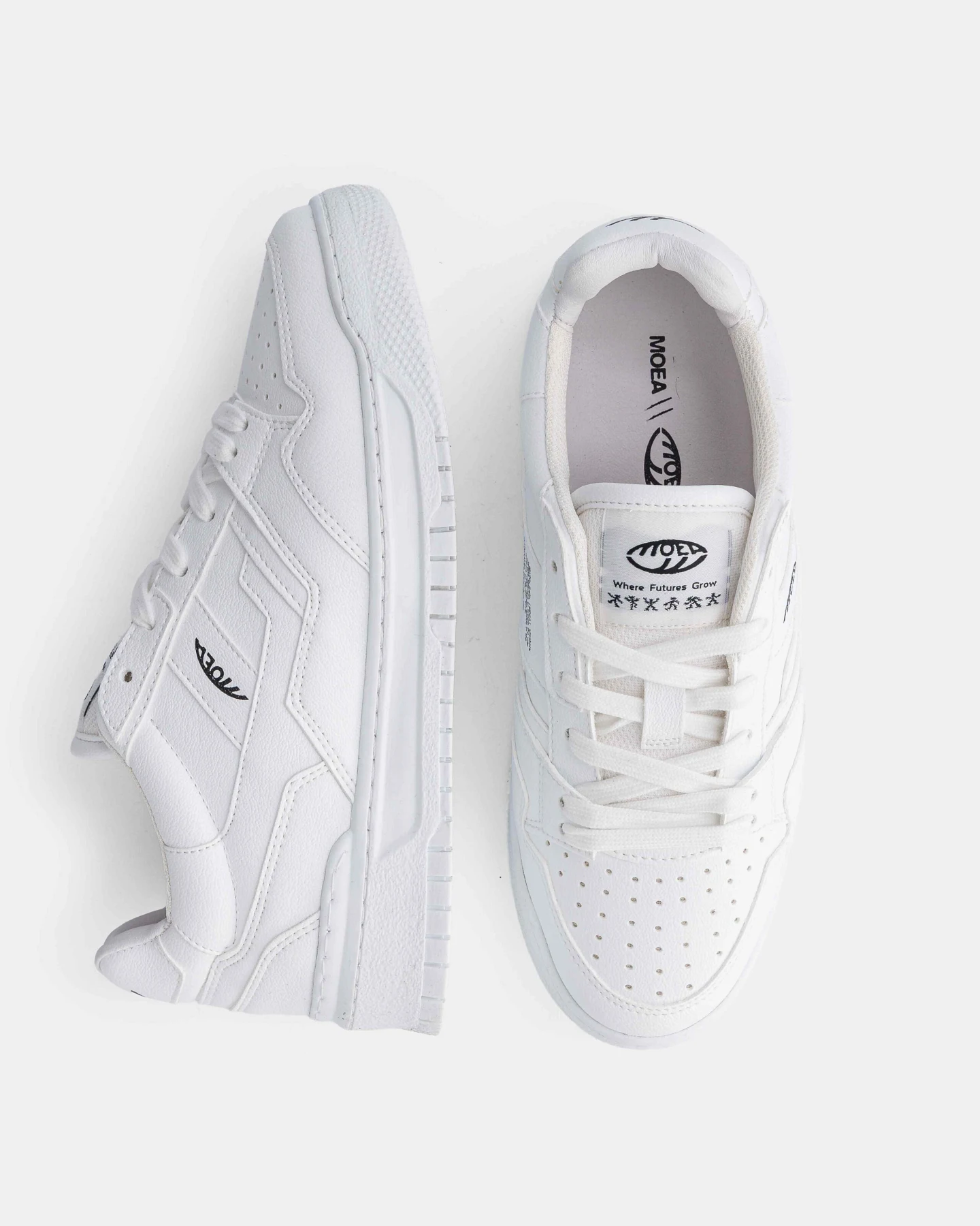 MoEa Herren vegan Sneaker Echo Full White Grnd Corn – Ansicht 2