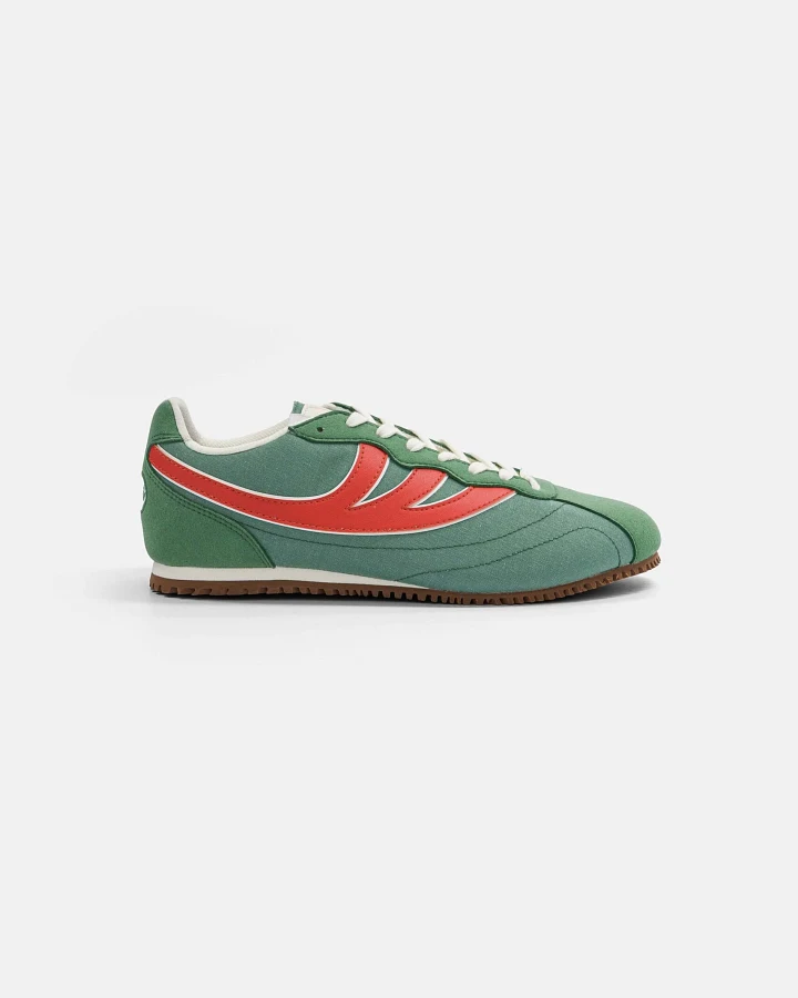 MoEa Herren vegan Sneaker Rise Green & Red Corn