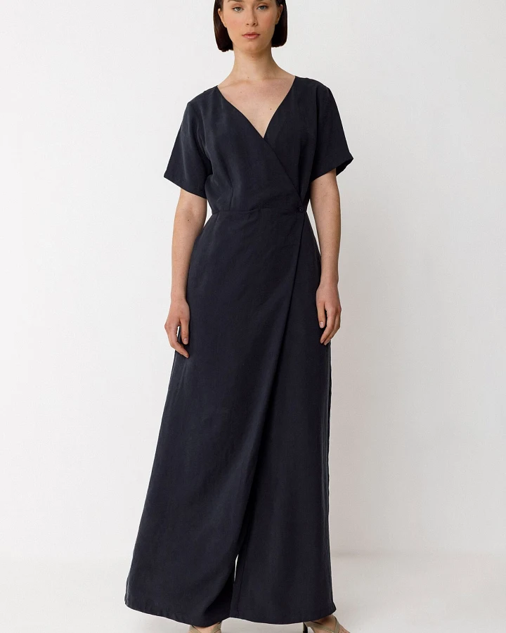 SKFK Damen vegan Jumpsuit Adela Schwarz