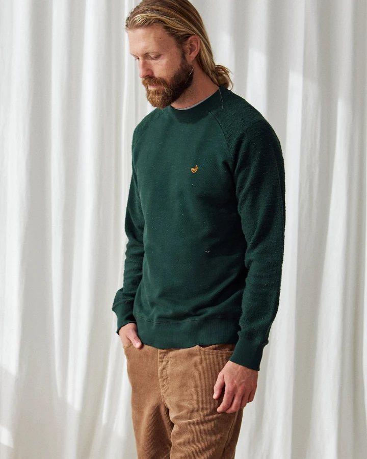 TWOTHIRDS Herren vegan Sweatshirt Dunmore Dunkelgrün